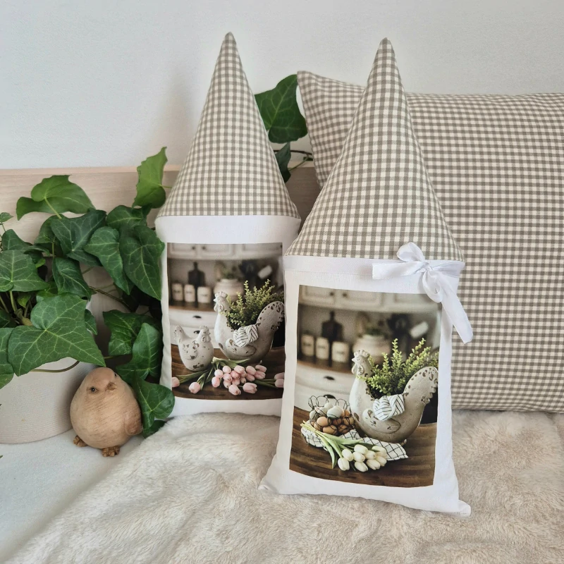 Dekorační polštář - domeček