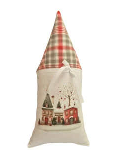 Vánoční dekorační polštářek - domeček